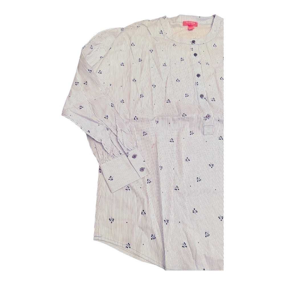 𝅺isaac Mizrahi Half Placket Balloon Sleeve Blouse - Picture 5 of 13